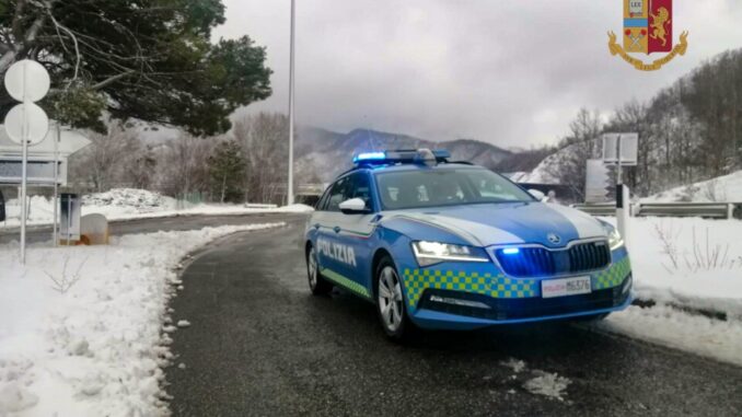 Maltempo, controlli della polizia stradale per assicurare viabilità