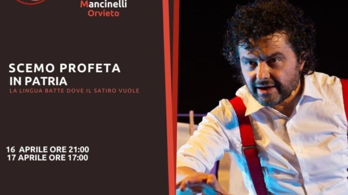Al Teatro Mancinelli lo spettacolo di Gianluca Foresi