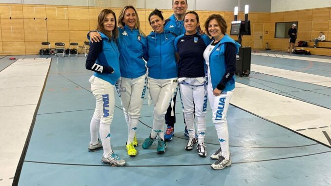 Il fioretto femminile Veterans conquistal'argento ai campionati europei