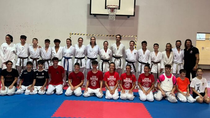 Nazionale Italiana karate Goju Ryu in preparazione del Mondiale