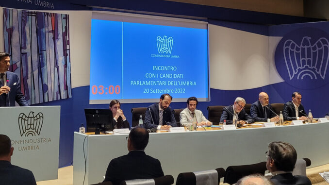 Gli imprenditori di Confindustria Umbria incontrano i candidati umbri alle elezioni politiche