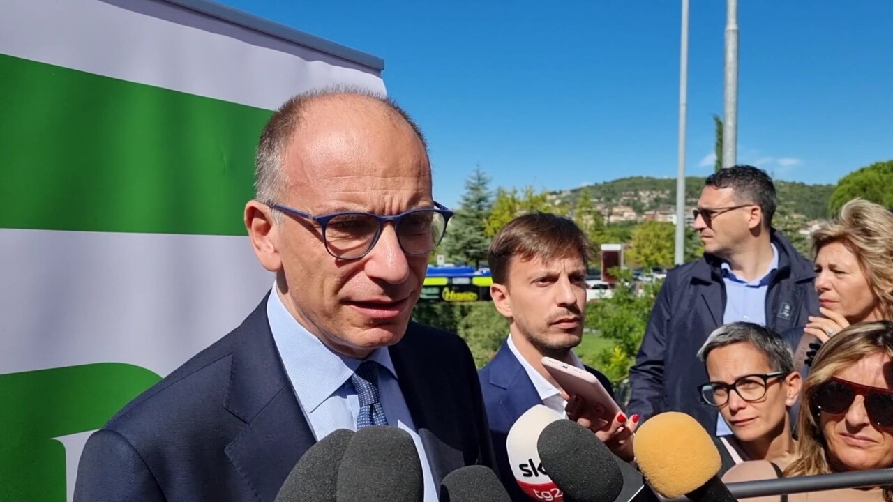 Letta a Perugia: "Vogliamo dare da qui un messaggio molto forte sul tema della sanità"