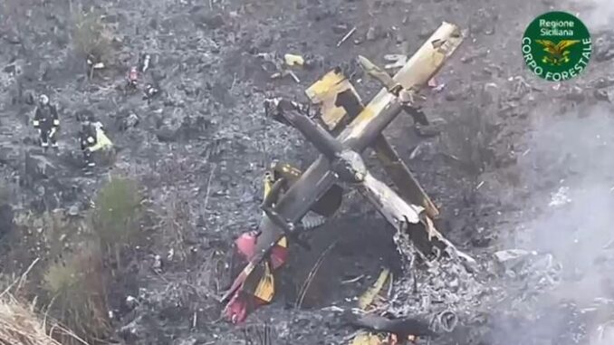 Catania, Canadair si schianta sull'Etna con due piloti a bordo