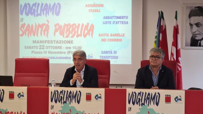 Vogliamo la sanità pubblica: il 22 ottobre manifestazione regionale a Perugia