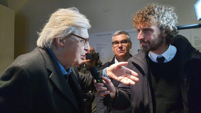 Vittorio Sgarbi, blitz alla Galleria nazionale, c'erano anche le Iene