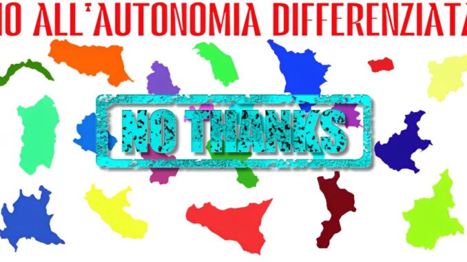 Autonomia differenziata il Centrosinistra di Perugia dice no, iniziativa