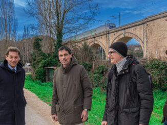 Sopralluogo del sindaco Romizi e assessore ai lavori sulle ciclopedonali