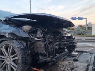 Tragedia sfiorata sulla 75 Centrale Umbra, auto piomba sulla stazione di servizio Q8, un ferito