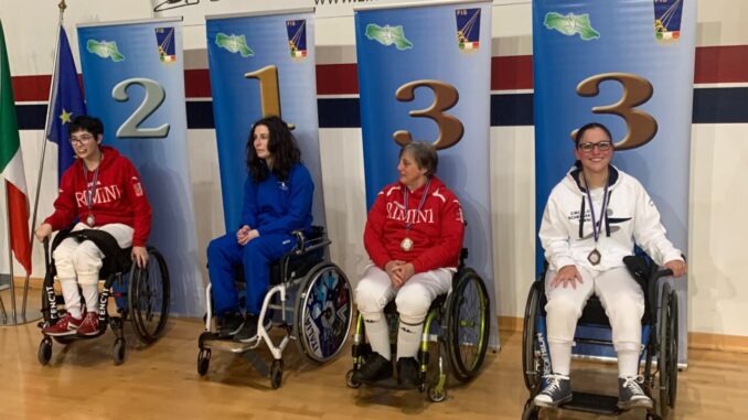 Giulia Soldani sul podio della terza prova nazionale paralimpica
