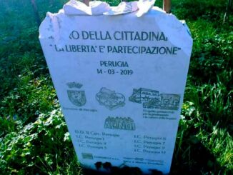 Inaugurazione ‘Stele della legalità’ al Percorso Verde di Perugia