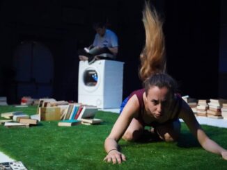 Caroline Baglioni e Michelangelo Bellani in scena con Sempre verde