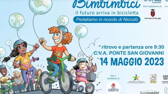 Bimbimbici 2023 a Ponte San Giovanni, il futuro va in bicicletta