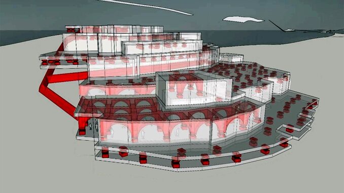 Ricostruzione Castelluccio, piattaforma sismicamente isolata, innovazione
