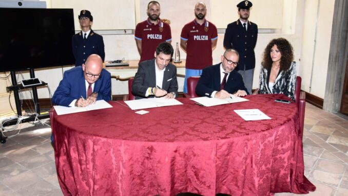 Firmata l’intesa tra comune, questura di Perugia e gruppo sportivo fiamme oro della polizia