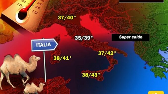 Settimana di caldo intenso: temperature oltre le medie e rischio temporali