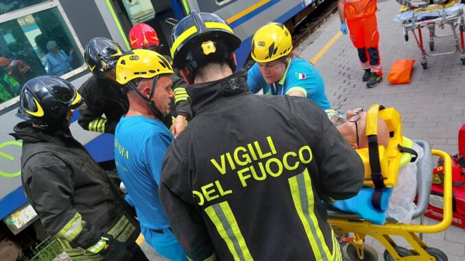 E' emergenza alla stazione ferroviaria di Foligno, ma è una esercitazione