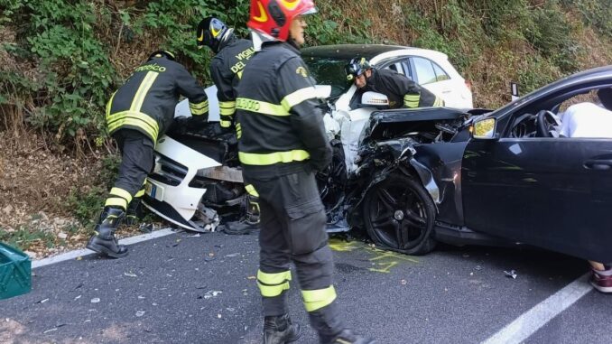 Incidente stradale frontale sulla SS471 tra Monteleone e Cascia