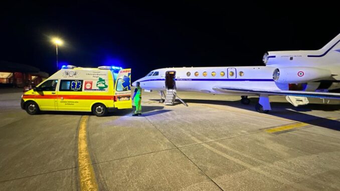 Volo aeronautica militare per trasferire un paziente da Perugia a Bari