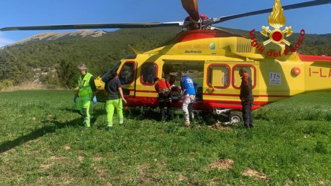Incidente moto Nocera, centauro soccorso con elicottero