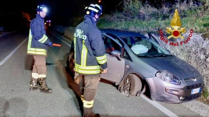 Incidente stradale sulla SS3 Flaminia a Rigali di Gualdo