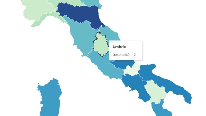 Sondaggio Pollfish, qual è la regione più generosa d'Italia