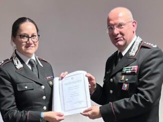 Laura Protopapa promossa Maggiore compagnia carabinieri Amelia