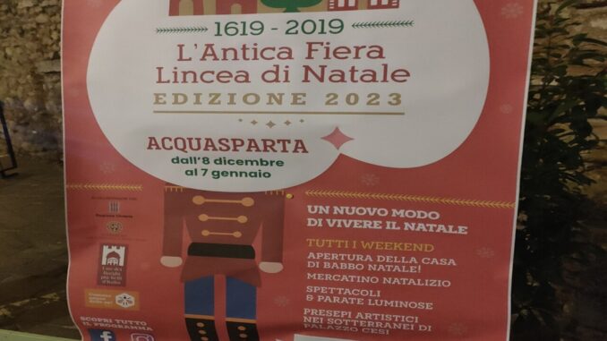 Acquasparta, inaugurata la quinta edizione della Fiera Lincea di Natale