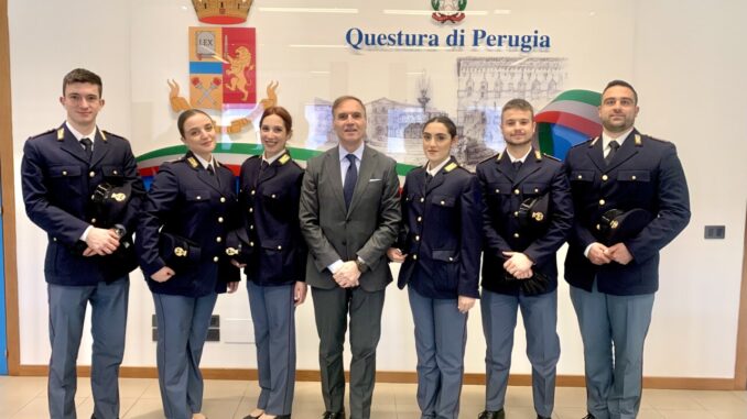 Polizia di Stato, sei nuovi agenti assegnati alla Questura di Perugia