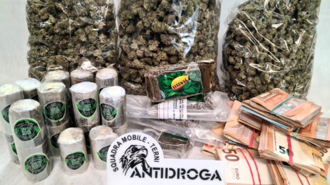 Zona Anti-sbirro Terni arrestati 2 spacciatori con 2,5 kg di droga, avevano 27.460 €spacciatori con 2,5 kg di droga, avevano 27.460 €