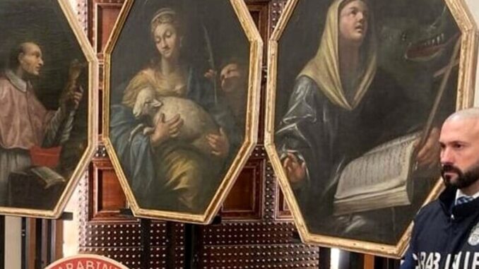Ritrovati 16 dipinti rubati in Umbria: un imprenditore ingannato