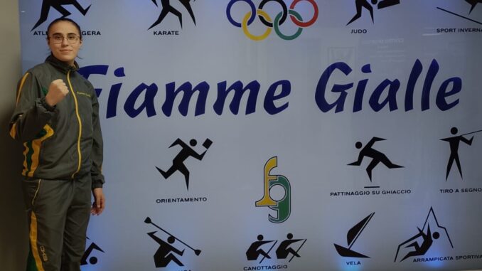 Asia Pergolesi karate, un nuovo inizio con le Fiamme Gialle