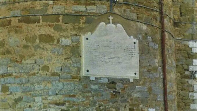 Donazione Art Bonus Perugia parte restauro lapide a San Martino dei Colli