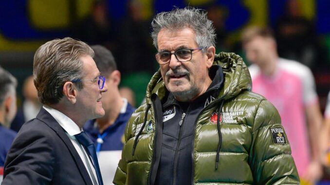 Sir Susa Vim Perugia festeggia vittoria contro Valsa Group Modena