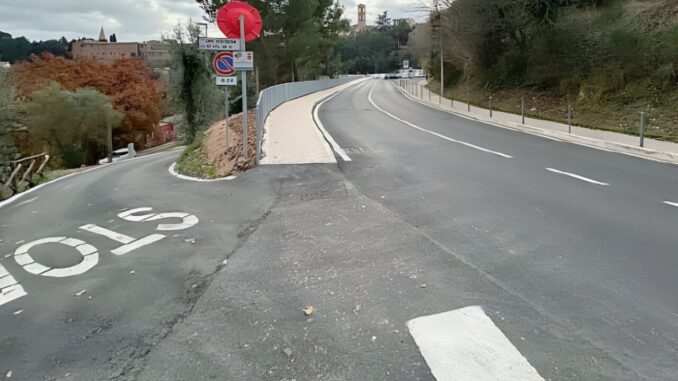 Riapertura completa Via Ripa di Meana tutela da rischio idrogeologico a Perugia