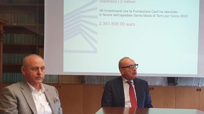 Terni,Fondazione Carit investimenti nella sanità