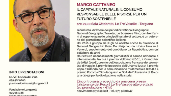 Torgiano Winter, arriva il giornalista Marco Cattaneo