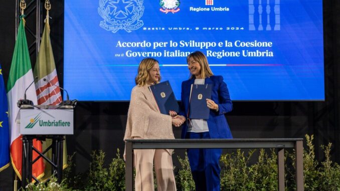 Il Governo Meloni ha a cuore l’Umbria: il Fondo di Sviluppo e Coesione rilancia l’Umbria