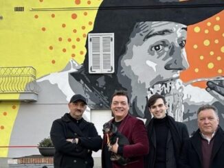 Un omaggio a Alberto Sordi: un murale gigantesco a Narni Scalo