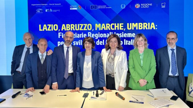 Patto per il centro: protocollo d’intesa tra le finanziarie di Umbria, Lazio, Abruzzo e Marche