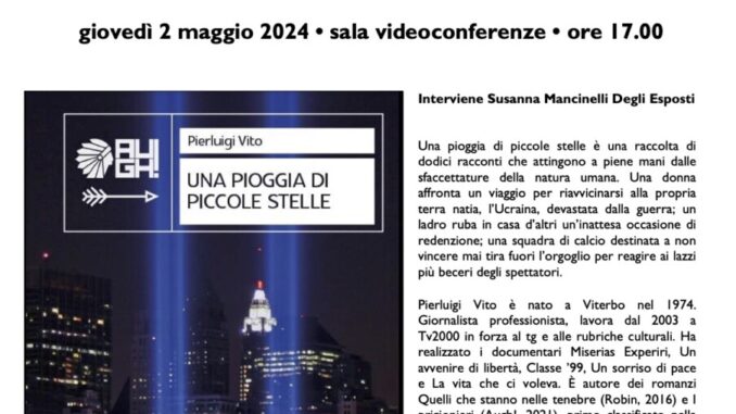 Presentazione Libro Pierluigi Vito "Una pioggia di piccole stelle"