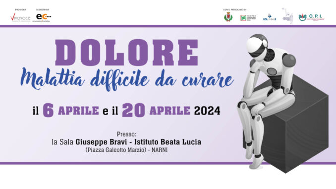 A Narni si parlerà di “dolore: malattia difficile da curare”