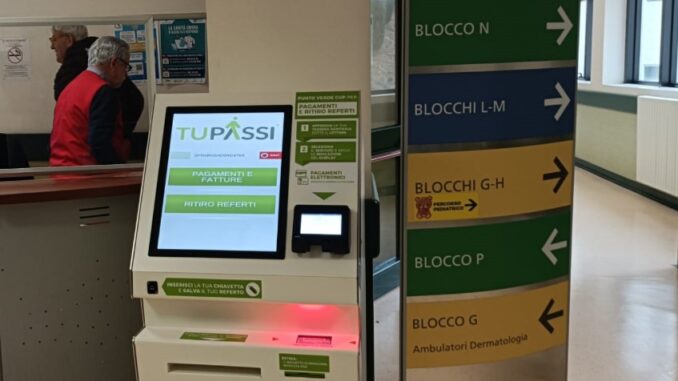 Ospedale di Perugia introduce totem per pagamenti e referti H24