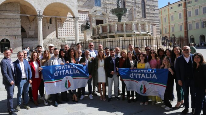 Perugia, il partito di Giorgia Meloni cala gli assi ph. Luca Stemperini