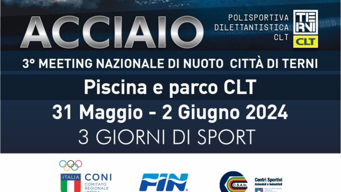 Circolo Lavoratori Terni: al via "Acciaio" Terzo Meeting Nazionale di nuoto della città di Terni