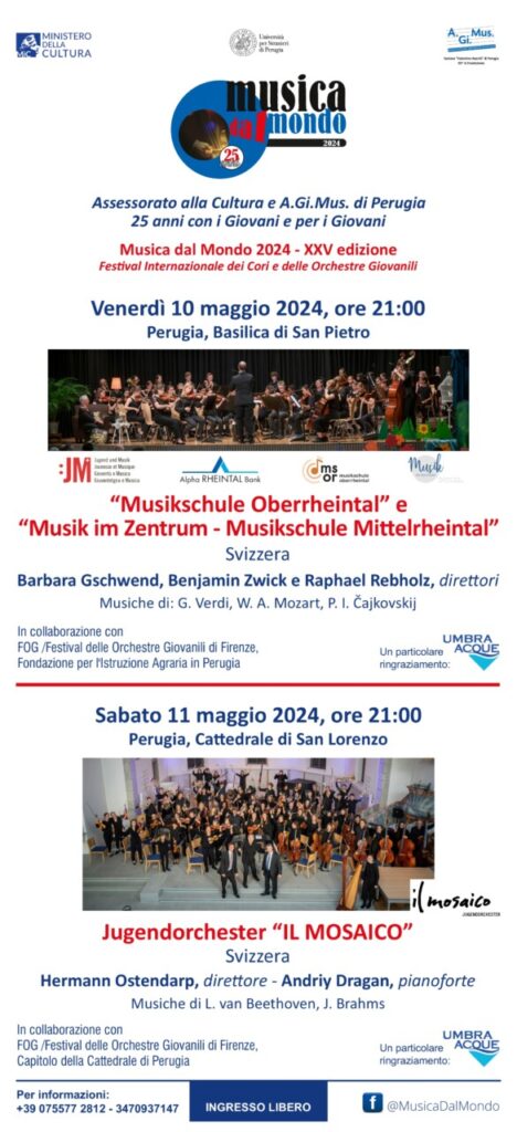 La Svizzera al centro dei prossimi due concerti di Musica dal Mondo