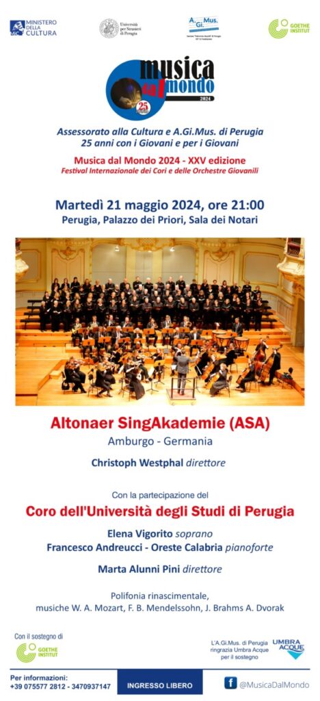 Altonaer Sing Akademie di Amburgo in concerto per Musica dal Mondo