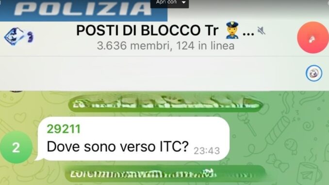 Chat segreta usata per segnalare i posti di controllo delle Forze dell’Ordine a Terni