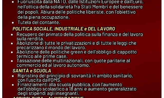 Marco Rizzo, coordinatore di Democrazia Sovrana Popolare, in visita a Perugia per le elezioni europee