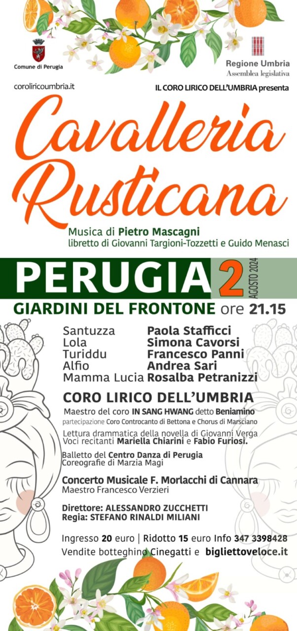 Cavalleria Rusticana con Il Coro Lirico dell’Umbria ai Giardini del Frontone