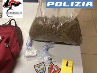 Arrestato 24enne a Fontivegge: aveva 900 grammi di marijuana